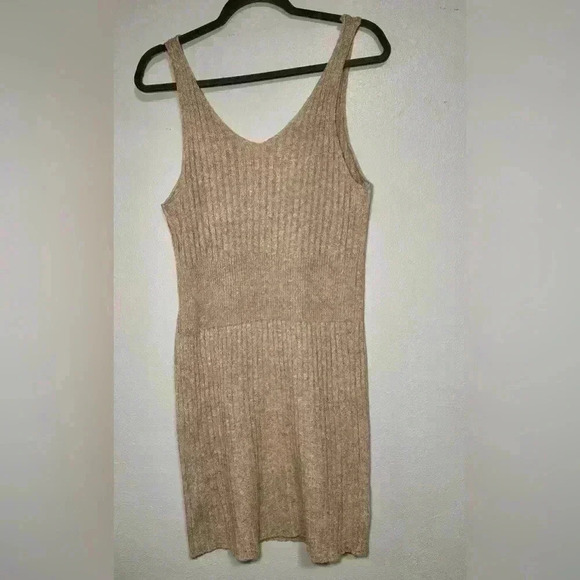 210. Woman Sleeveless Sundress Casual Ribbed Knit Tank Dress Bodycon Dress - Picture 3 of 4